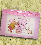 Προσκλητήριo βάπτισης για Κοριτσάκι 1253