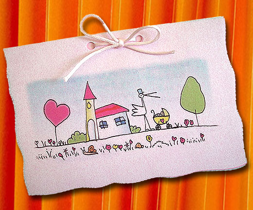 Προσκλητήριo Bάπτισης για Κοριτσάκι Tenderness 12254