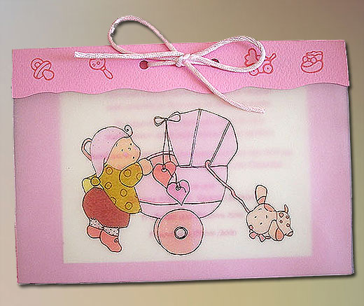 Προσκλητήριo Bάπτισης για Κοριτσάκι Tenderness 1253