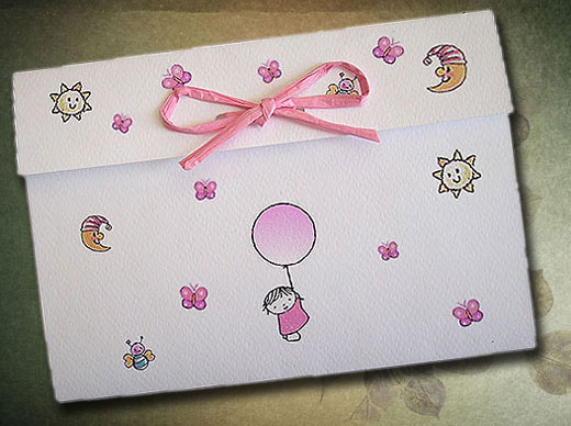 Προσκλητήριo Bάπτισης για Κοριτσάκι Tenderness 2645