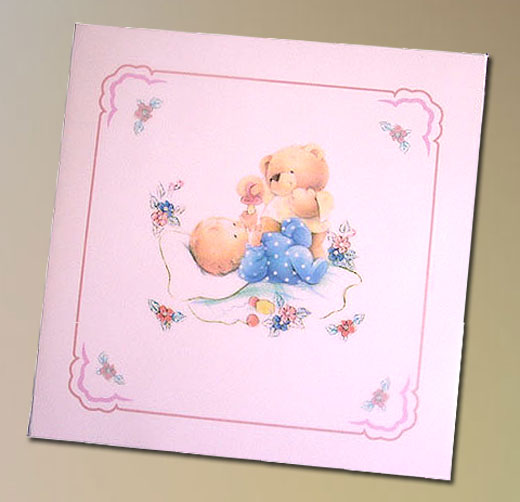 Προσκλητήριo Bάπτισης για Κοριτσάκι Tenderness 3942